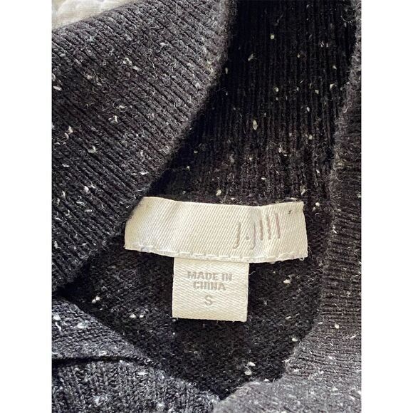 J. Jill Tunic Length Mock Neck Speckled Sweater Black Pullover Casual Size S - Picture 2 of 9